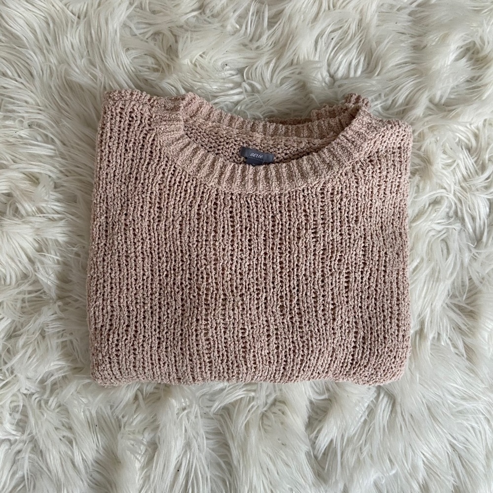 Aerie Sweater Pale Pink M